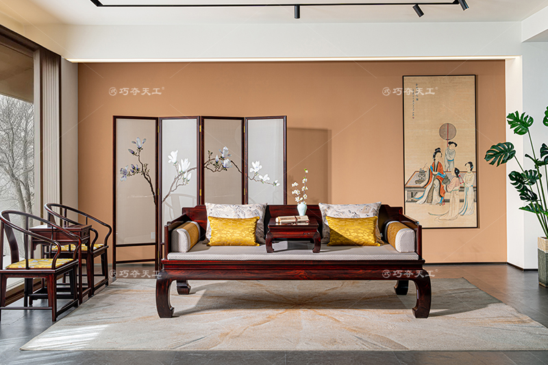 三屏風(fēng)獨(dú)板圍子羅漢床