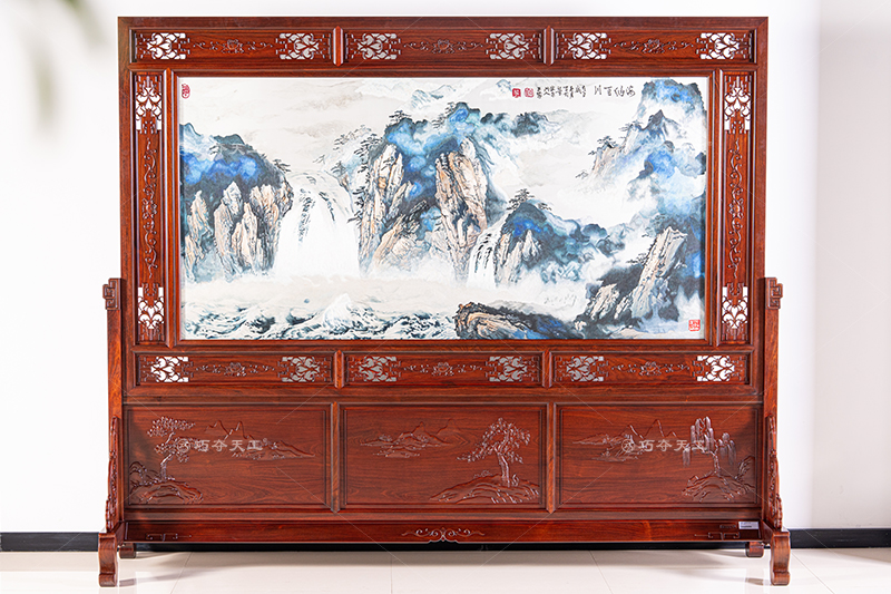 蘇繡屏風(fēng)（海納百川）